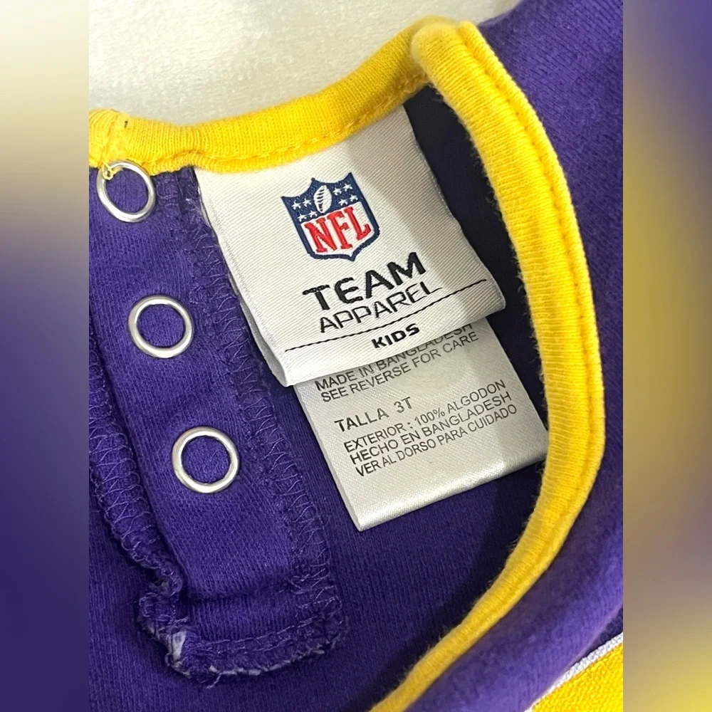 Minnesota Vikings Purple Heart to Heart Toddler NFL Children’s Dress Girls 3T - Picture 7 of 12